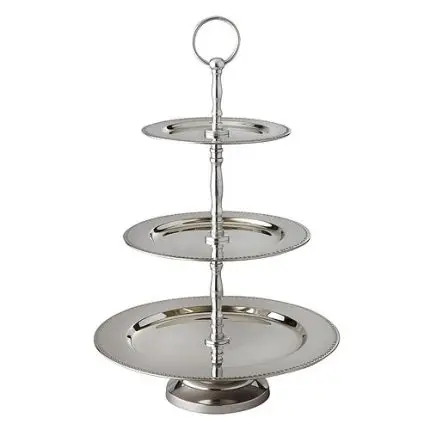 3 Tier Silver Dessert Stand