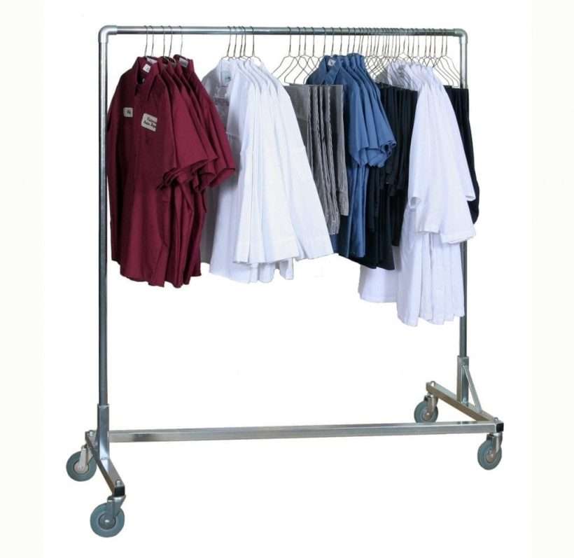 garment rack with clothes