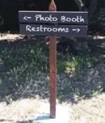 wooden chalkboard direction signs for rent