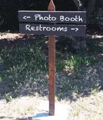 wooden chalkboard direction signs for rent