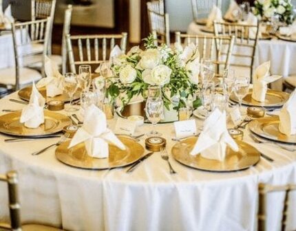 Rent Gold charger plates for party