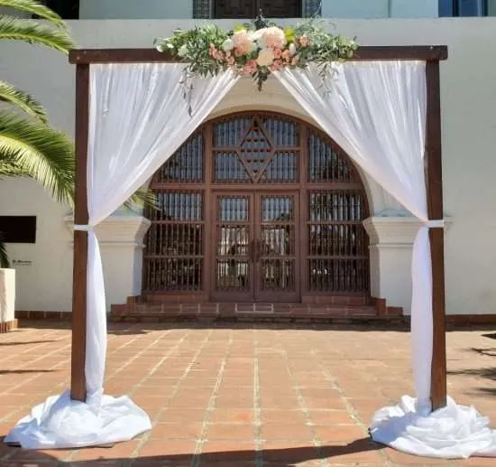 Wood Wedding Arch & Silk Flower Rentals