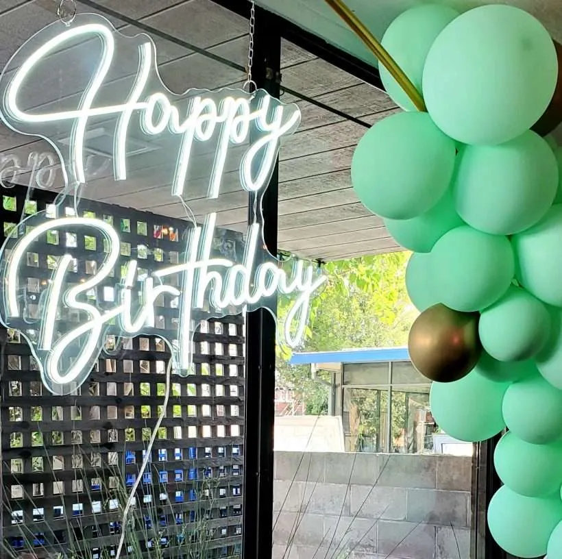 Happy Birthday Neon Sign Rentals Santa Barbara