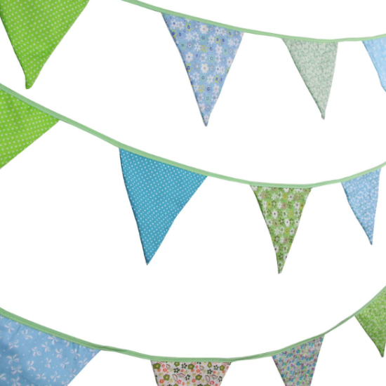 Green Bunting Flags